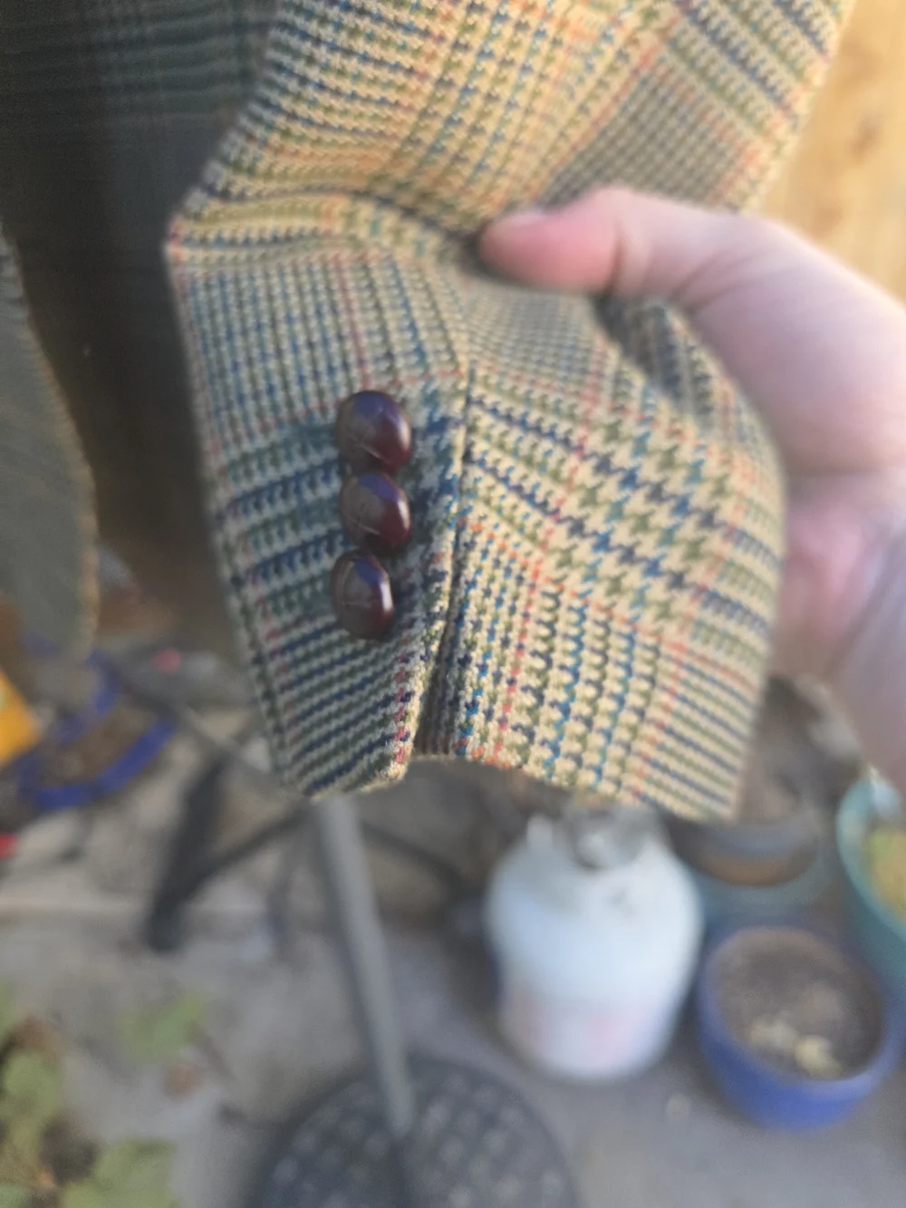 Classic Wool Avoca Plaid Men's Blazer - Brown Multi